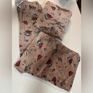 Stitch & Pine Rodeo Girl Gone West Velour Pajama set